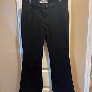 Hollister Women's Flare Black Jeans 14 short